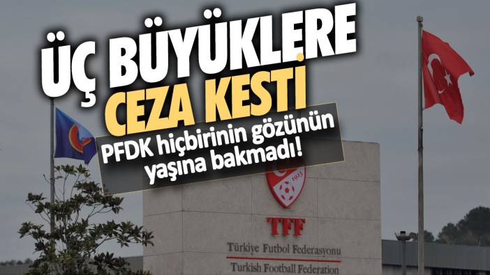 PFDK hiçbirinin gözünün yaşına bakmadı! 3 büyüklere ceza kesti