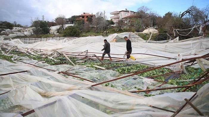 Alanya'da hortum! Sera ve tarım alanlarını yıktı geçti