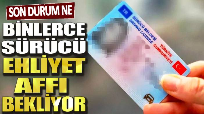 Son durum ne? Binlerce sürücü ehliyet affı bekliyor