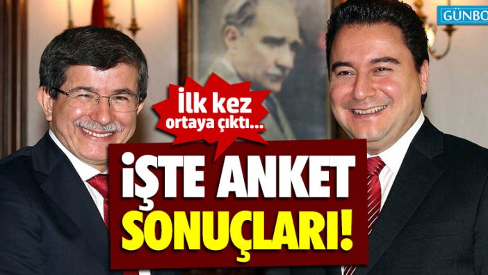 Davutoğlu ile Babacan hakkında yeni anket sonuçları!