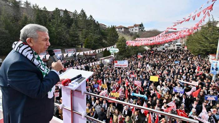 Çamlıdere’de vatandaşlarından Mansur Yavaş’a yoğun ilgi