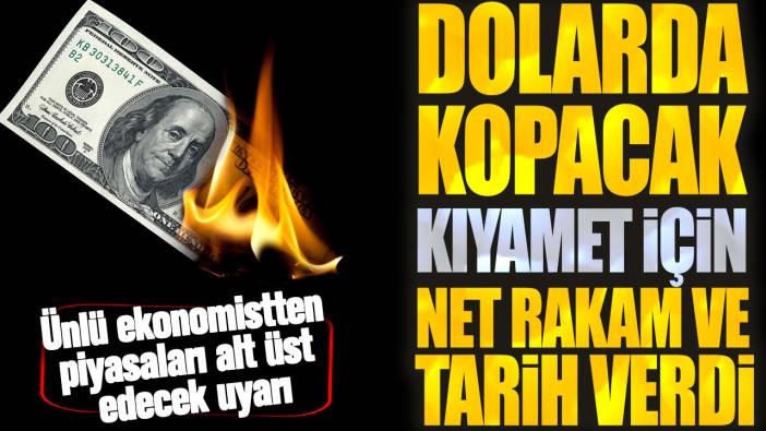 Dolarda kopacak kıyamet için net rakam ve tarih verdi! Ünlü ekonomistten piyasaları alt üst edecek uyarı