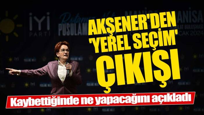 Akşener'den 'yerel seçim' çıkışı: 'Oy vermezseniz evime döneceğim!