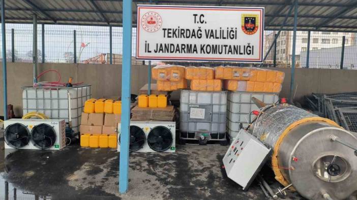 Tekirdağ'da kaçak etil alkol ele geçirildi