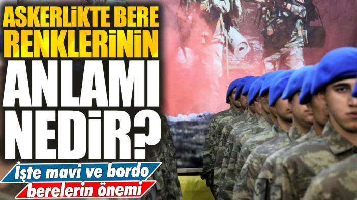 Askerlikte hangi renkteki bere ne anlama geliyor? Türk Silahlı Kuvvetleri'nde berelerin önemi