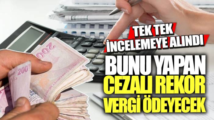 Tek tek incelemeye alındı! Bunu yapan cezalı rekor vergi ödeyecek