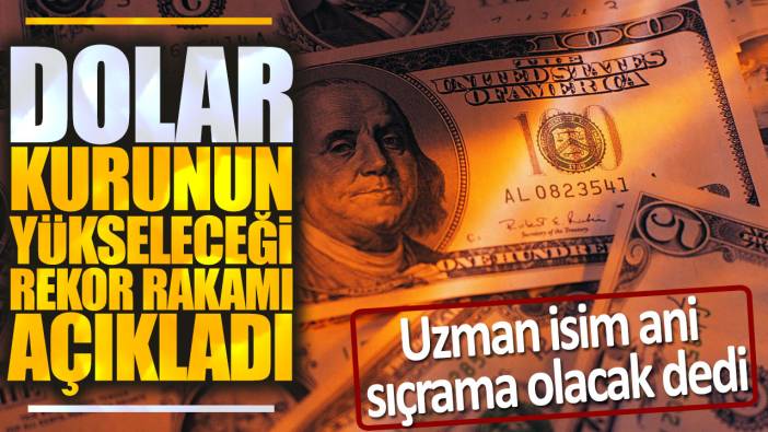 Dolar kurunun yükseleceği rekor rakamı açıkladı: Uzman isim ani sıçrama olacak dedi