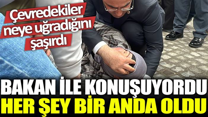 Bakanla konuşuyordu her şey bir anda oldu: Çevredekiler neye uğradığını şaşırdı