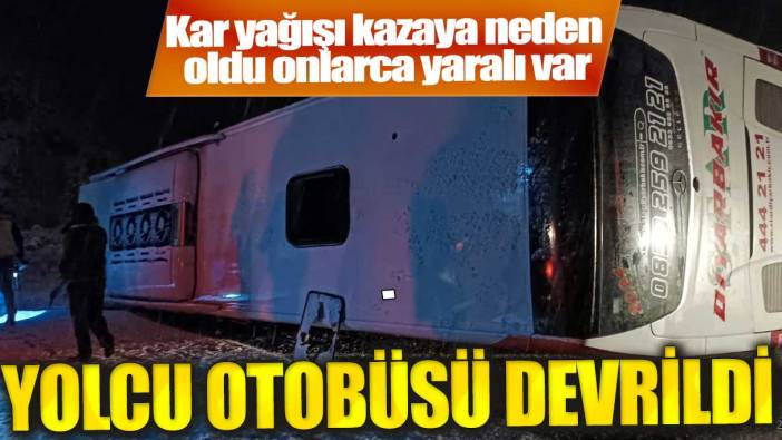 Bingöl'de yolcu otobüsü devrildi: 18 yaralı