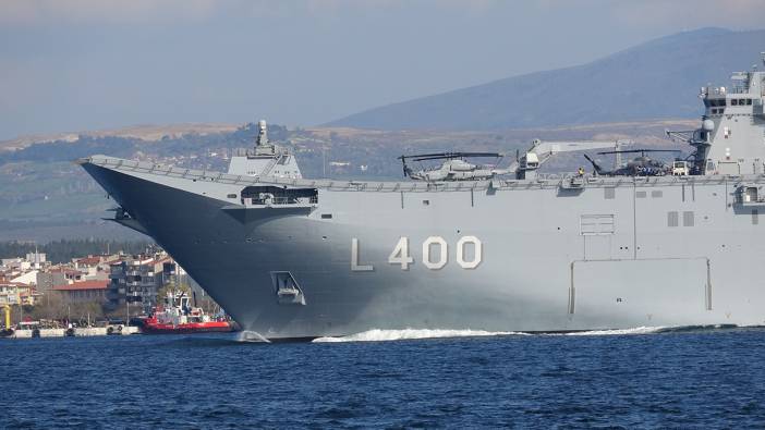 TCG Anadolu, 18 Mart törenleri için Çanakkale Boğazı’nda