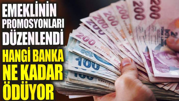 Emeklinin promosyonları düzenlendi: Hangi banka ne kadar ödüyor! İşte ayrıntılar...