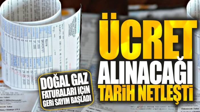 Doğal gaz faturaları için geri sayım başladı! Ücret alınacağı tarih netleşti