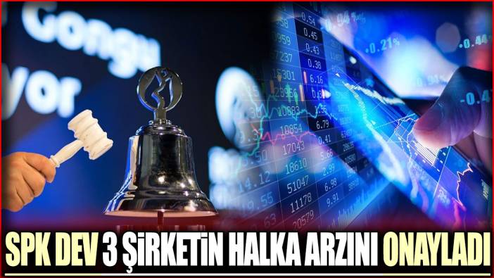 SPK dev 3 şirketin halka arzını onayladı!