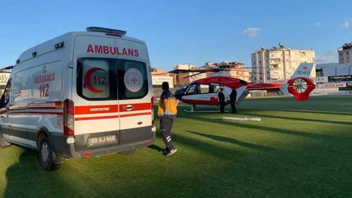 Helikopter ambulans genç hasta için havalandı