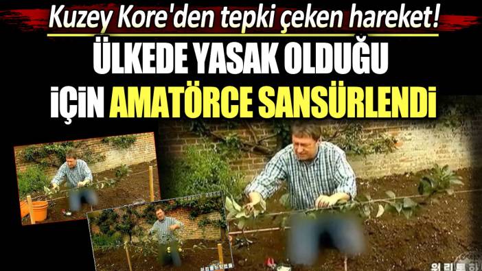 Ülkede yasak olduğu için amatörce sansürlendi: Kuzey Kore'den tepki çeken hareket!