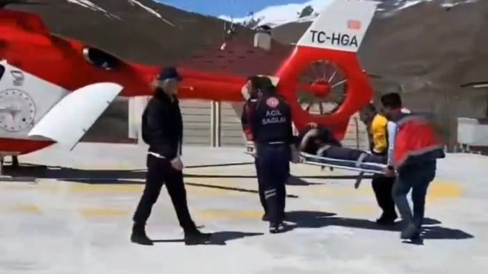 16 yaşındaki hasta için helikopter ambulans havalandı