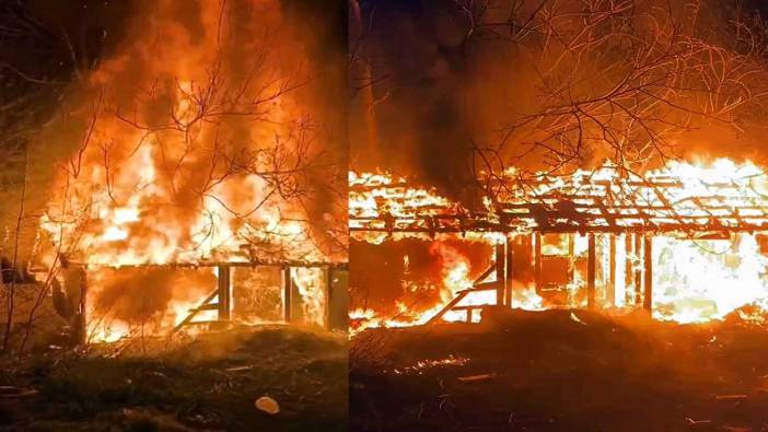 Sakarya'da korkutan yangın! Herkes sokağa döküldü