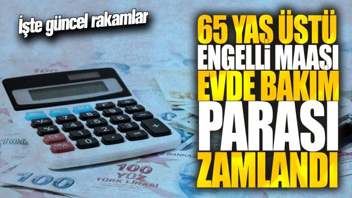 65 yaş üstü engelli maaşı evde bakım parası zamlandı! İşte güncel rakamlar