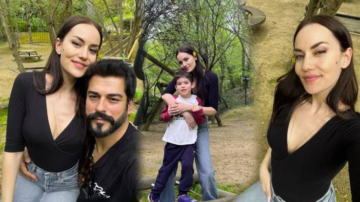 Fahriye Evcen'den aşk dolu paylaşım... Ailece güzel havanın tadını çıkardılar