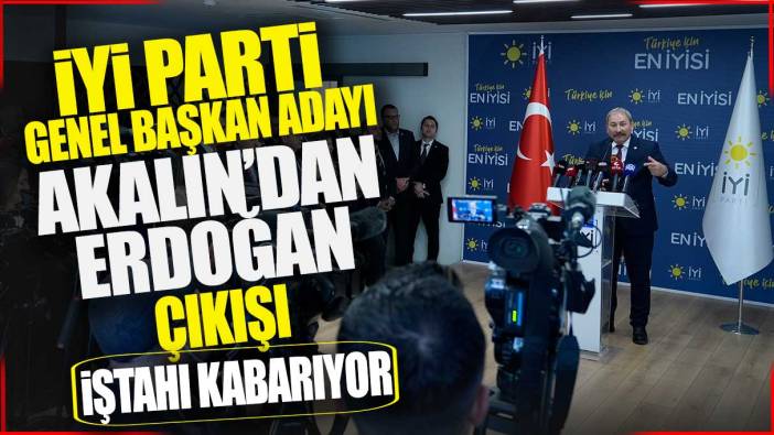 İYİ Parti Genel Başkan Adayı Tolga Akalın'dan Erdoğan çıkışı: İştahı kabarıyor