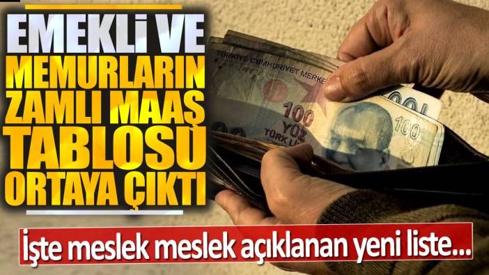 Emekli ve memurların zamlı maaş tablosu ortaya çıktı: İşte meslek meslek açıklanan yeni liste...