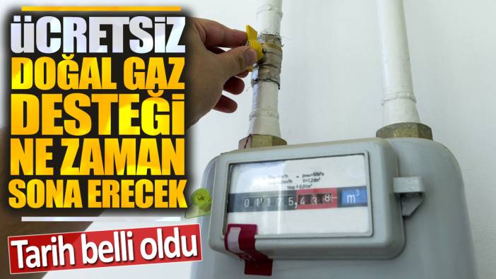 Ücretsiz doğal gaz desteği ne zaman sona erecek? Tarih belli oldu