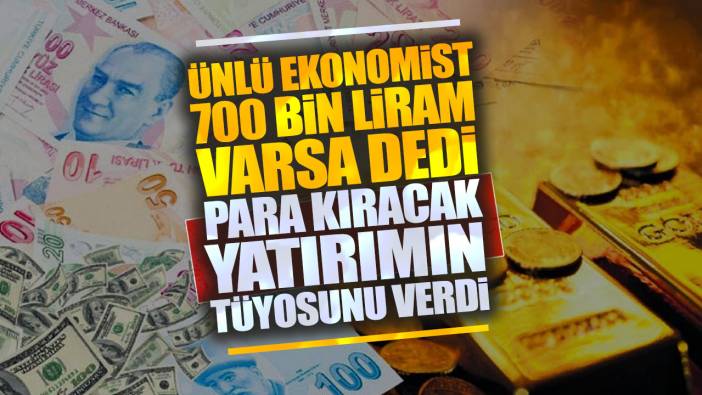 Ünlü ekonomist 700 bin liram varsa dedi para kıracak yatırımın tüyosunu verdi