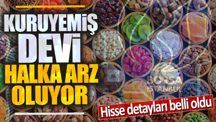 Kuruyemiş devi halka arz oluyor! Hisse detayları belli oldu