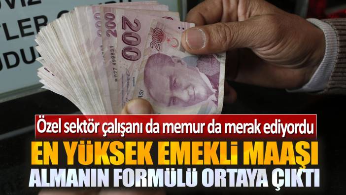 En yüksek emekli maaşı almanın formülü ortaya çıktı: Özel sektör çalışanı da memur da merak ediyordu