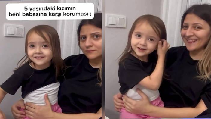 Küçük kız babasına rest çekti! O anlar viral oldu