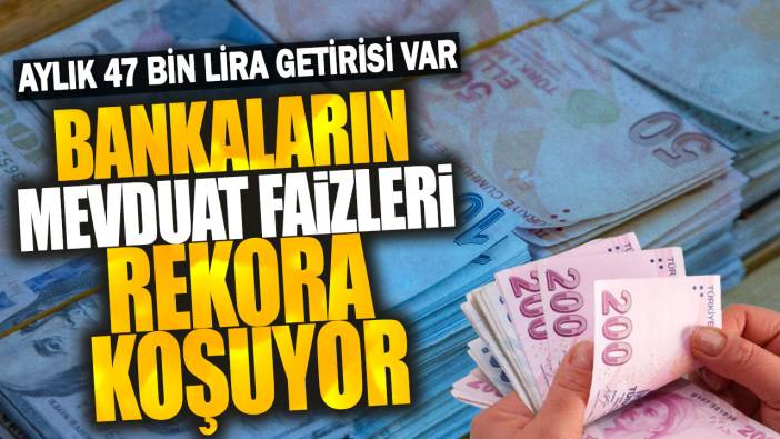 Aylık 47 bin lira getirisi var! Bankaların mevduat faizleri rekora koşuyor