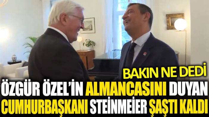 Özgür Özel'in Almancasını duyan Almanya Cumhurbaşkanı Steinmeier şaştı kaldı: Bakın ne dedi