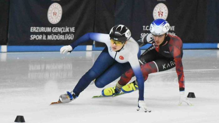 Short Track Türkiye şampiyonası Erzurum’da başladı