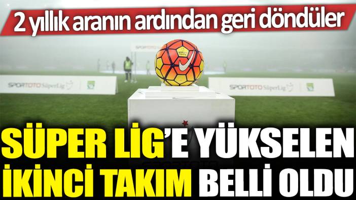 Süper Lig'e çıkma biletini alan ikinci takım belli oldu: 2 yıl aradan sonra geri döndüler