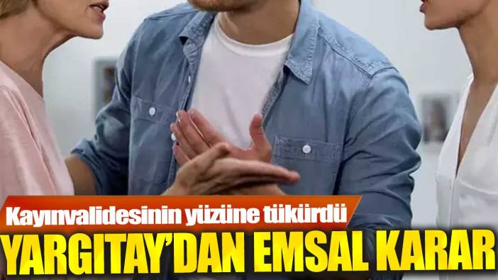 Kayınvalidesinin yüzüne tükürdü! Yargıtay suçlu buldu