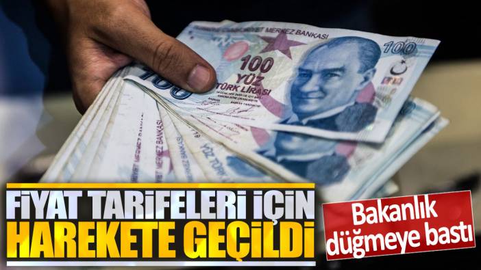 Fiyat tarifeleri için bakanlık harekete geçti