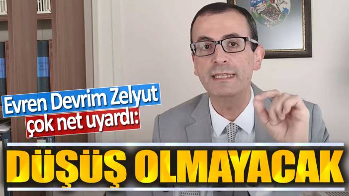 Evren Devrim Zelyut: Düşüş olmayacak