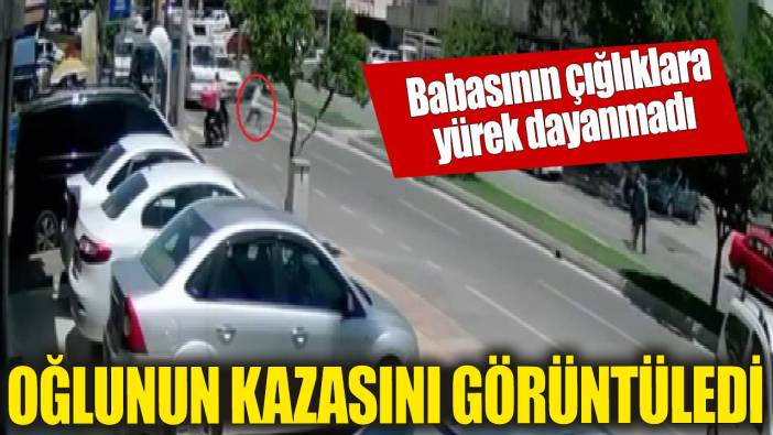 Okula uğurladığı oğlunun kazasını çekti