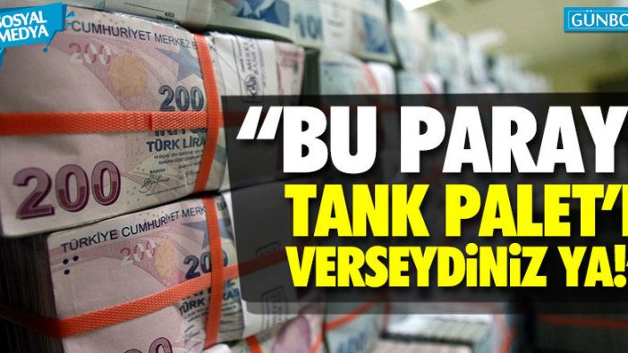 Aykut Erdoğdu: "Bu parayı Tank Palet'e verseydiniz ya!"