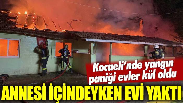 Annesi içindeyken evi ateşe verdi!