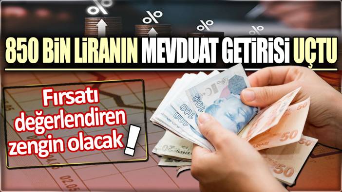 850 bin liranın mevduat getirisi uçtu: Fırsatı değerlendiren zengin olacak!