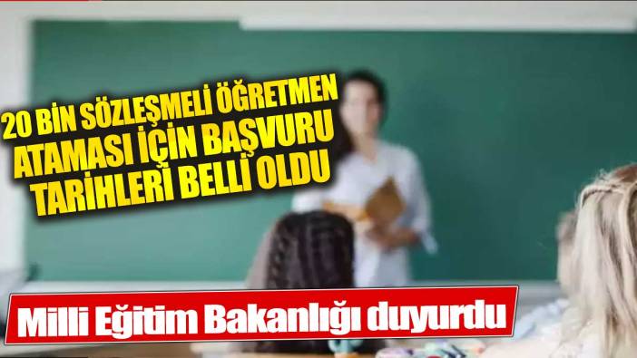 MEB duyurdu:  Öğretmen ataması için başvuru tarihleri belli oldu