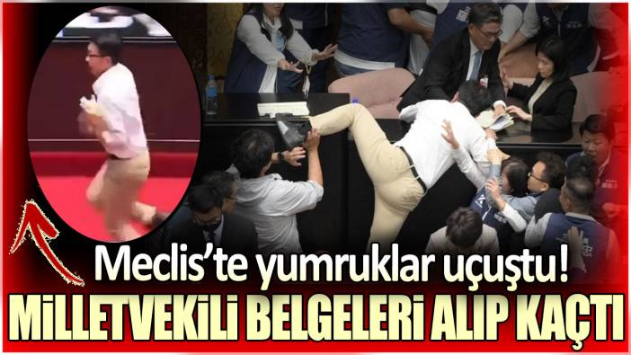 Tayvan Meclisi'nde yumruklar havada uçuştu: Milletvekili belgeleri alıp kaçtı