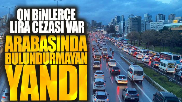 On binlerce lira cezası var: Arabasında bulundurmayan yandı