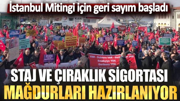 Staj ve Çıraklık Sigortası Mağdurları hazırlanıyor! İstanbul Mitingi için geri sayım başladı