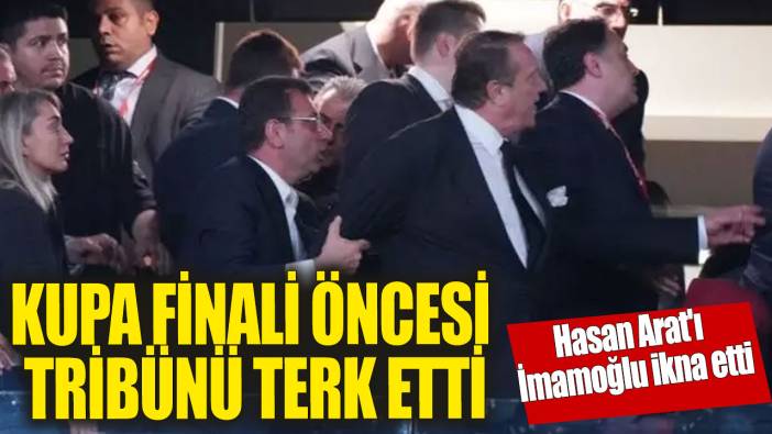 Beşiktaş Başkanı Hasan Arat kupa finali öncesi tribünü terk etti!