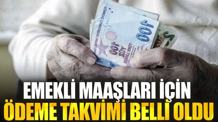 Emekli maaşları için ödeme takvimi belli oldu