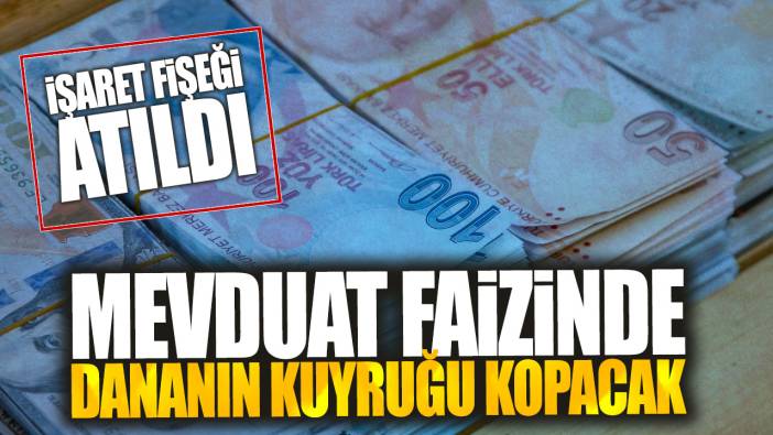 Mevduat faizinde dananın kuyruğu kopacak: İşaret fişeği atıldı