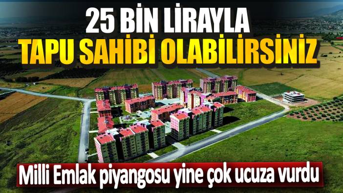 Milli Emlak piyangosu yine çok ucuza vurdu! 25 bin lirayla tapu sahibi olabilirsiniz