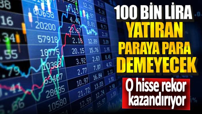 O hisse rekor kazandırıyor! 100 bin lira yatıran paraya para demeyecek